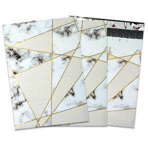 25 POLY BUBBLE MAILERS - 8.5x11 - Self-Seal #2 Water Resistant Marble Envelopes